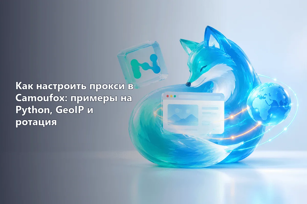 Как настроить прокси в Camoufox: примеры на Python, GeoIP и ротация