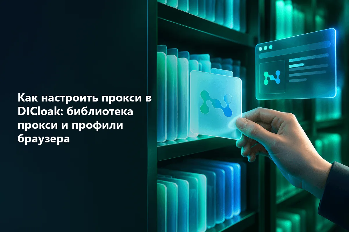 Как настроить прокси в DICloak: библиотека прокси и профили браузера