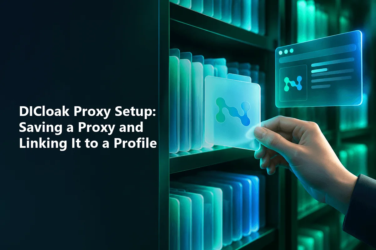 DICloak Proxy Setup: Saving a Proxy and Linking It to a Profile