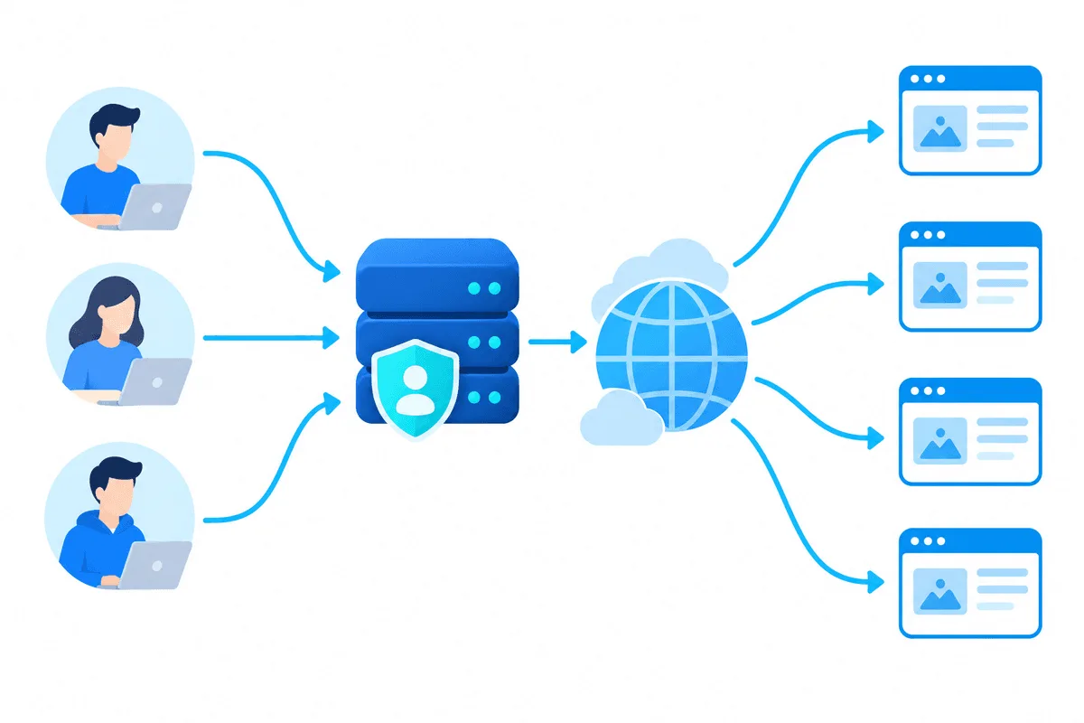 How a forward proxy works