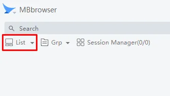 Верхнее меню List в Migrant Bird Browser