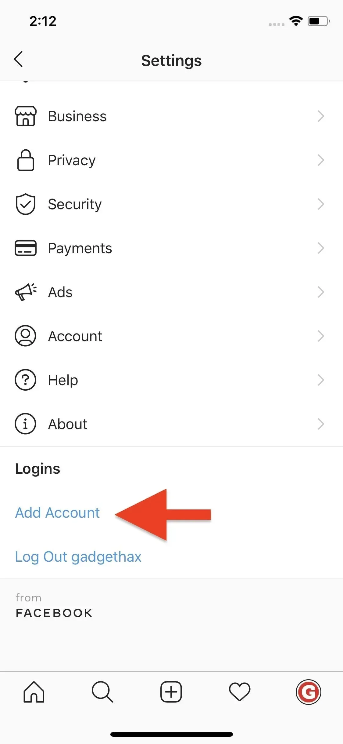 Adding a new Instagram account to a browser profile