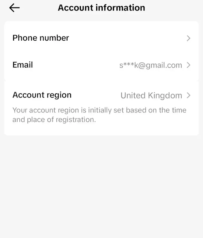 Adjusting the user's region and location in TikTok