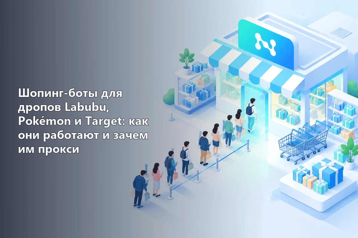 Шопинг-боты для дропов Labubu, Pokémon и Target: как они работают и зачем им прокси