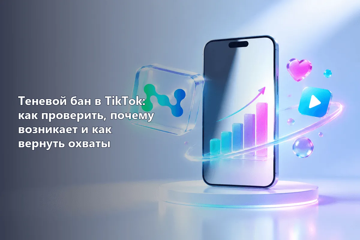 Теневой бан в TikTok: как проверить, почему возникает и как вернуть охваты