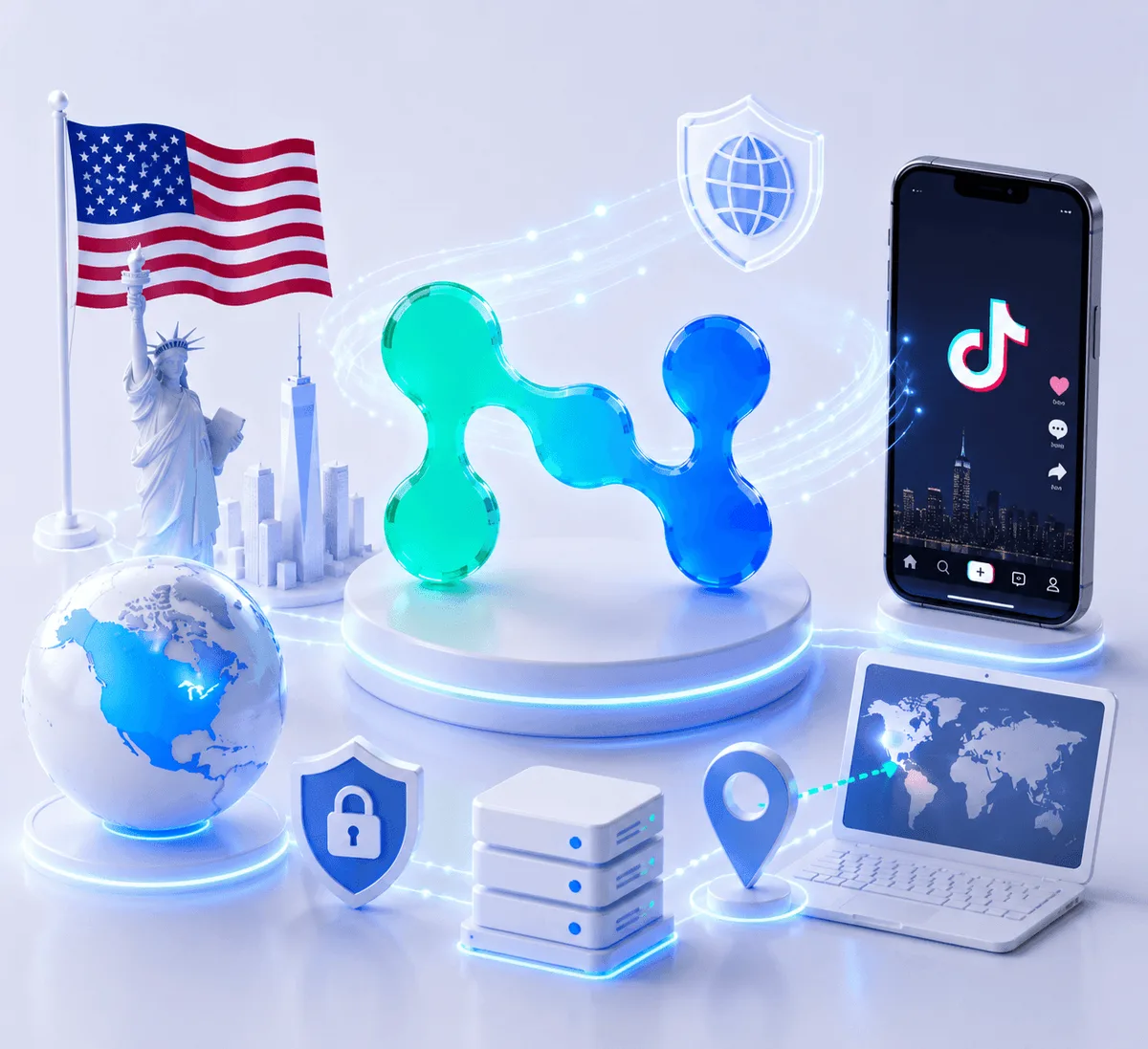 Как настроить доступ к американскому TikTok через резидентский прокси