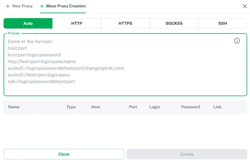 Mass Proxy Creation в Vision: режим Auto и примеры поддерживаемых форматов