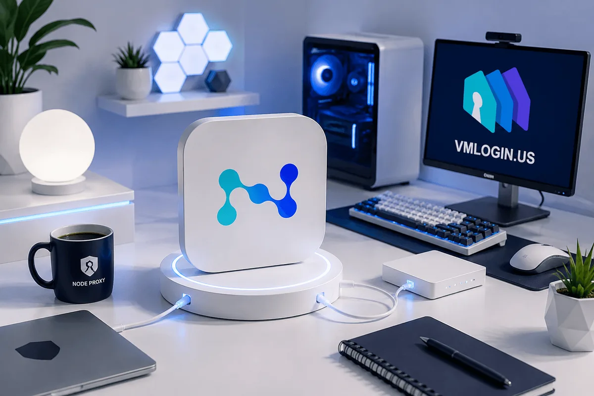 Интерфейс VMLogin с окном настройки браузерного профиля и параметрами прокси / VMLogin interface showing a browser profile configuration window with proxy settings